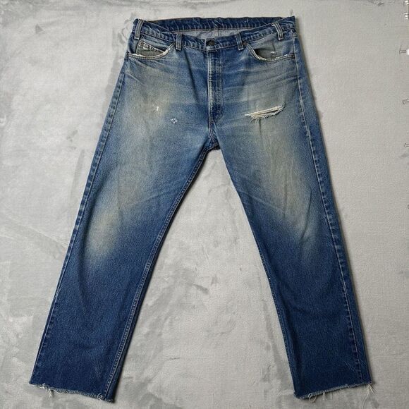 Levi's Other - Levis Orange Tab 505 Jeans Mens 40x32 20505 USA Distressed 80s Measures 38x29